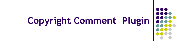 Copyright Comment  Plugin